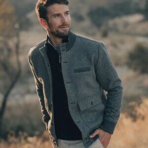 The Normal Brand Wool Blend Bomber Jacket - Charcoal